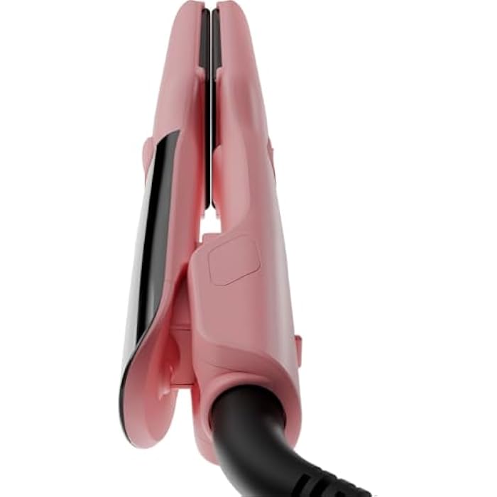 CH&BE Professional Ceramic Hair Straightener, Pink, LCD Display, Adjustable Temperature Up to 500°F, Wide Plates, Dual Voltage, Auto Shut-off - Image 5